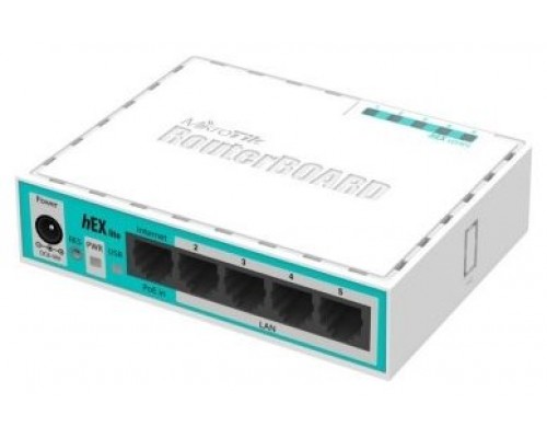 HUB SWITCH 5PTOS MIKROTIK HEX LITE·