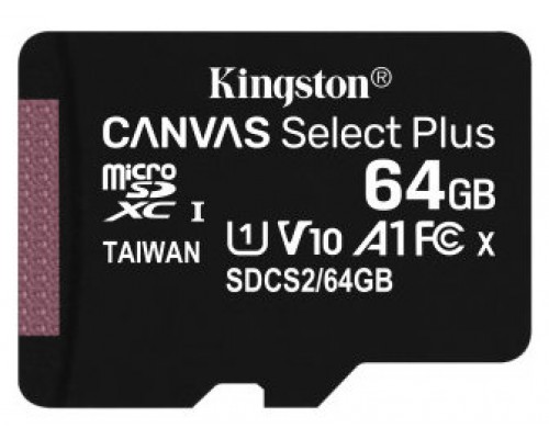 MEMORIA MICRO SD 64GB XC1 C10 A1 KINGSTON