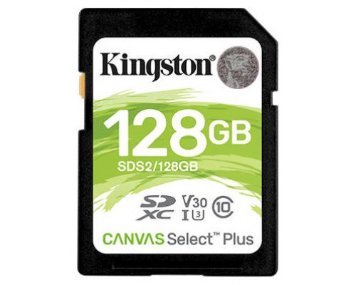 MEMORIA SD 128GB KINGSTON CANVAS SELECT PLUS SDXC Clase 10