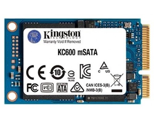 MEMORIA KINGSTON-SSD MSATA KC600 512G