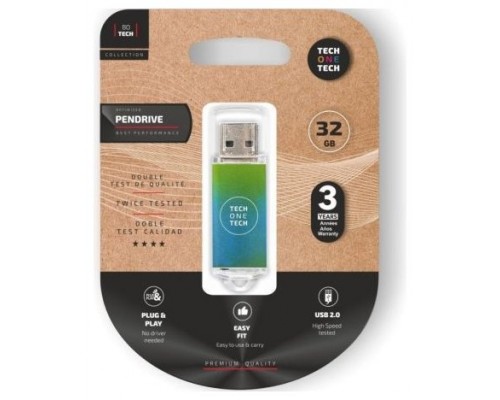 PENDRIVE TECH1TECH-BE OCEAN GREE 32GB