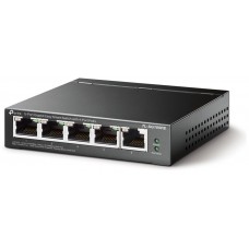 SWITCH SEMIGESTIONABLE TP-LINK SG105PE 5P GIGABIT 4P POE+ TOTAL POE 65W CARCASA META