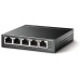 SWITCH SEMIGESTIONABLE TP-LINK SG105PE 5P GIGABIT 4P POE+ TOTAL POE 65W CARCASA META