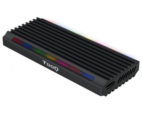CAJA EXTERNA SSD M.2 TOOQ NGFF/NVMe "SHINOBI", USB-C, RGB NEGRA