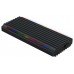 CAJA EXTERNA SSD M.2 TOOQ NGFF/NVMe "SHINOBI", USB-C, RGB NEGRA