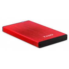 CAJA EXTERNA 2.5" SATA TOOQ ROJA USB 3.0 / 3.1