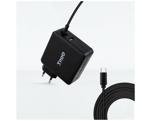 CARGADOR DE PORTATIL TOOQ TQLC-USBC65PD 65W USB-C PD3.0 NEGRO