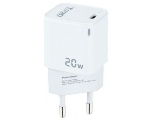 CARGADOR DE PARED USB-C PD 20W TOOQ TQWC-PD20WT BLANCO